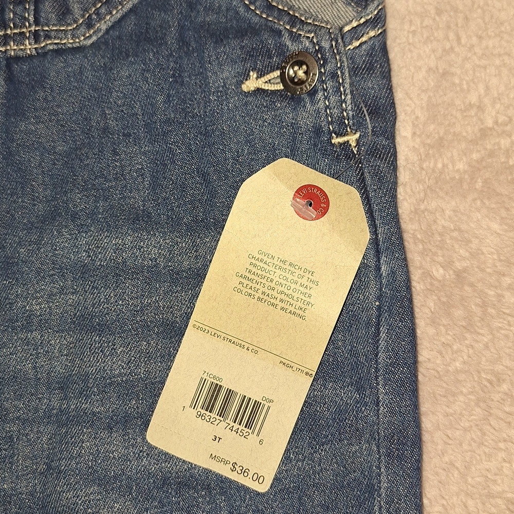 Levi's Baby Boys and Girls Denim Overalls - Picture 4 of 5